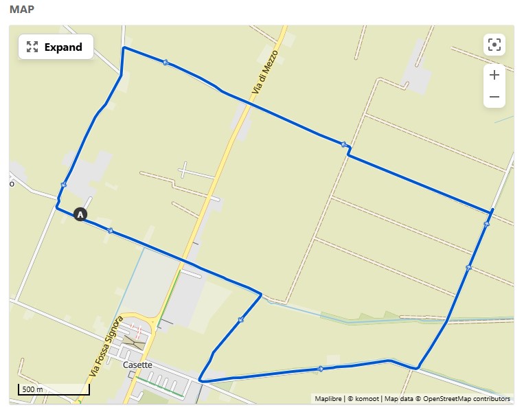 Mappa Itinerario Romea Strata